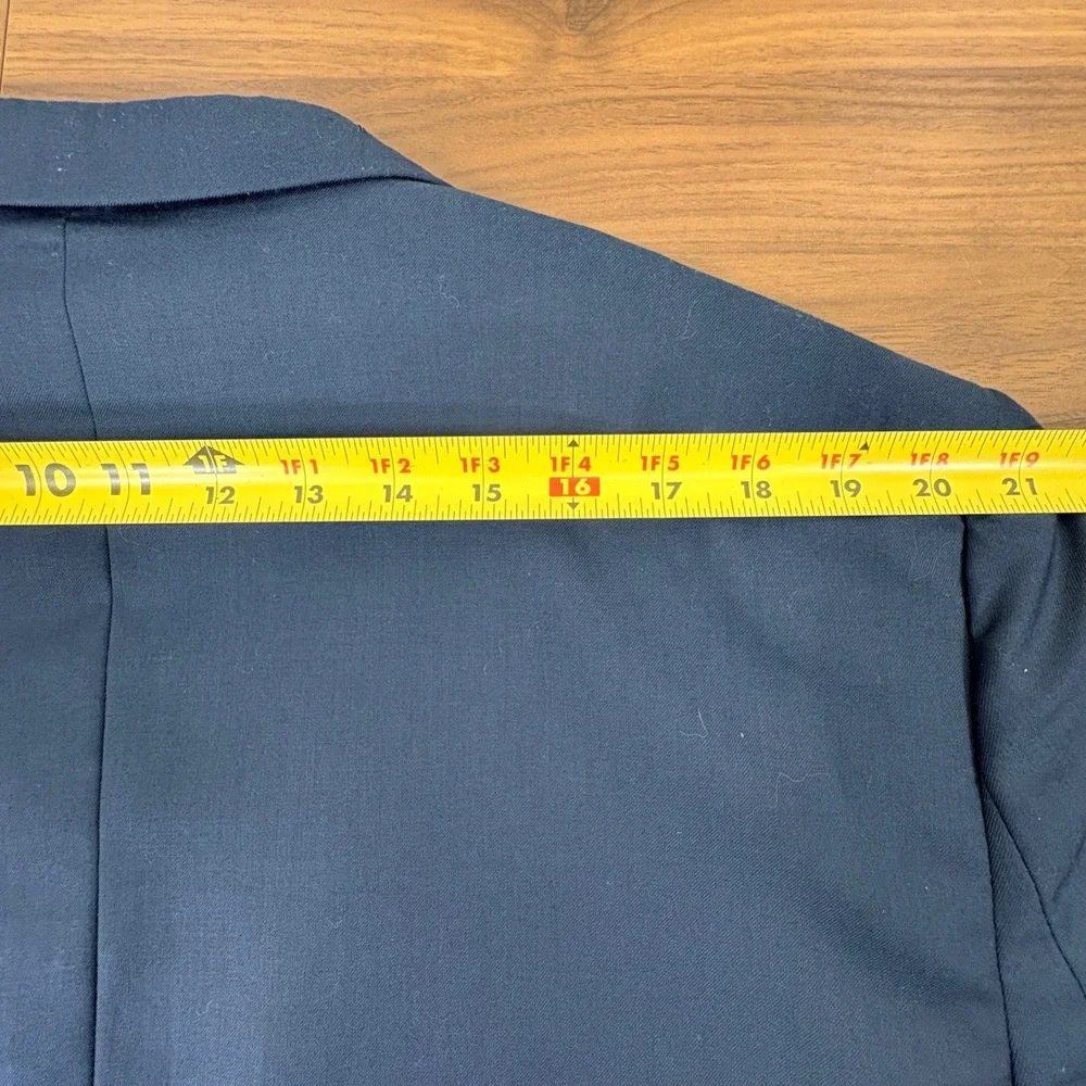 Alex Mishra Suit Jacket Men 46L Navy Blue New Two Button Long Fit Corpcore‎ NEW